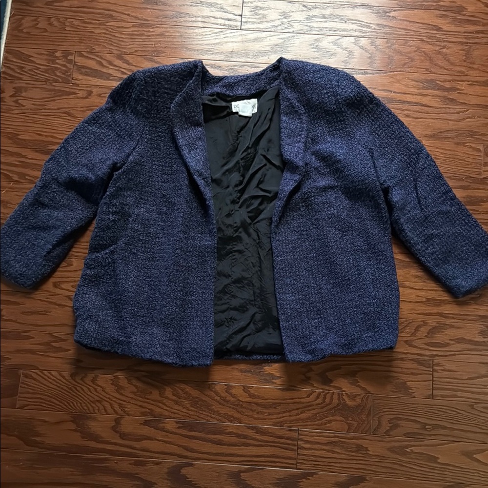 ⭐️Purple Blazer with Relaxed Open Collar and 3/4 Sleeves